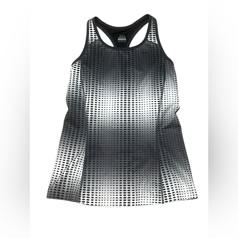 Nike Dri-Fit Medium Activewear Shirt Tank Top Sleeveless Gray Black Pickleball